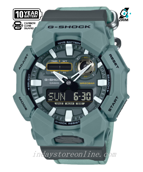 Casio G-Shock Men's Watch GA-010CE-2A Cloth Band Shock Resistant Battery Life: 10 years