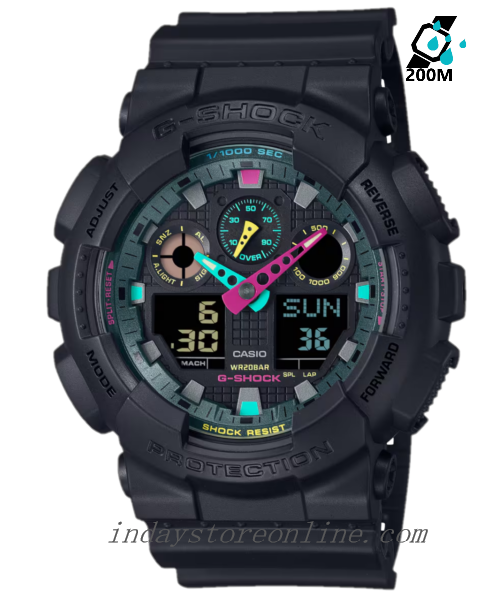 Casio G-Shock Men's Watch GA-100MF-1A Shock Resistant Magnetic Resistant Mineral Glass