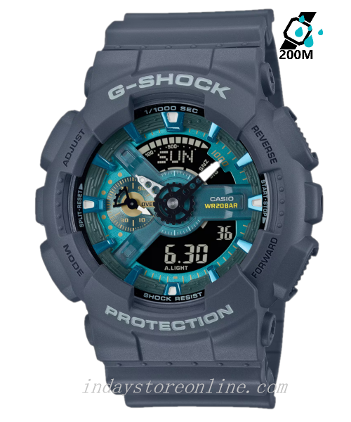 Casio G-Shock Men's Watch GA-110AS-2A Analog-Digital Shock Resistant Blue Sports Design