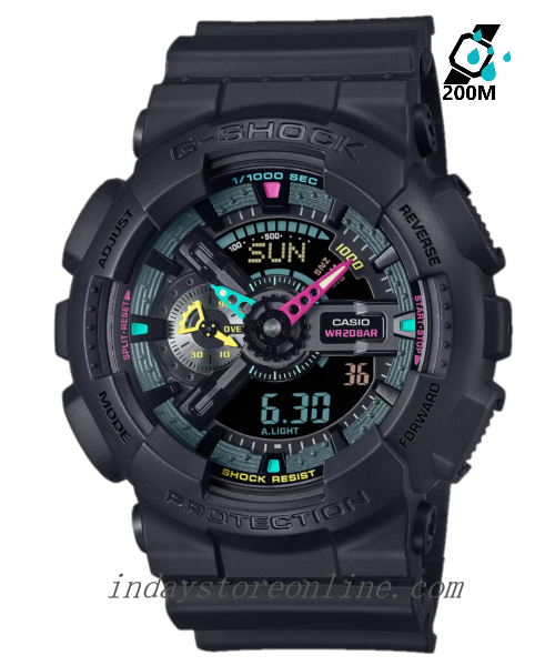 Analog Digital G Shock Ga 110 Set Time Casio G-shock GA-110-1BDR