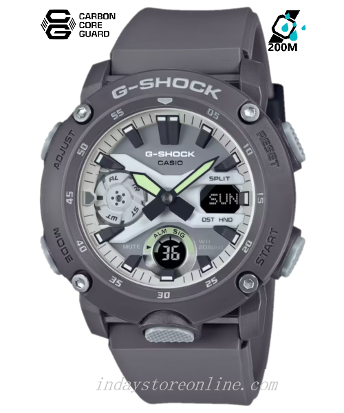 Casio G-Shock Men's Watch GA-2000HD-8A Shock Resistant Carbon Core Guard Structure