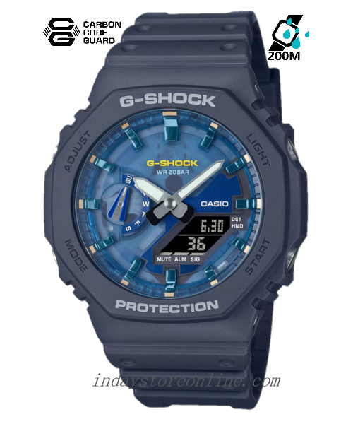 Casio G-Shock Men's Watch GA-2100AS-2A Mineral Glass Shock Resistant Carbon Core Guard Structure