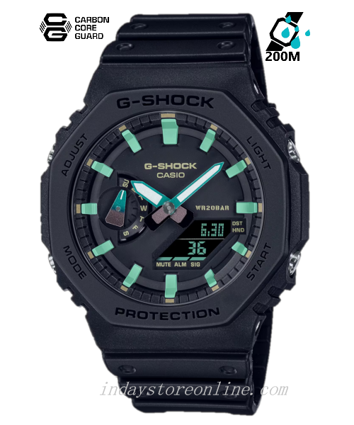 Casio G Shock Men s Watch GA 2100RC 1A Analog Digital 2100 Series Rusted Metal Design Neoclassic Black