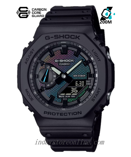 Casio G-Shock Men's Watch GA-2100RW-1A Mineral Glass Shock Resistant Carbon Core Guard Structure