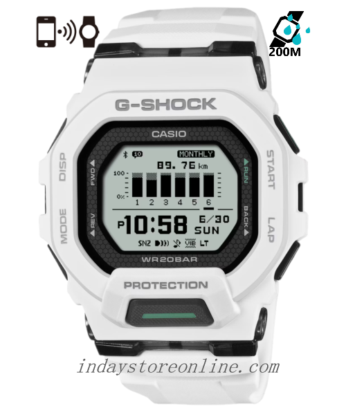 Casio G-Shock Men's Watch GBD-200-7 Shock Resistant Resin Band MobileLink Bluetooth