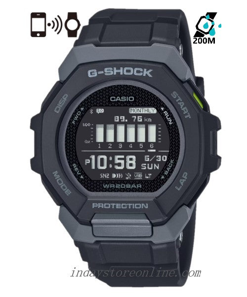 Casio G-Shock Men's Watch GBD-300-1 G-Squad Bio-based Resin Shock Resistant Mobile link Bluetooth