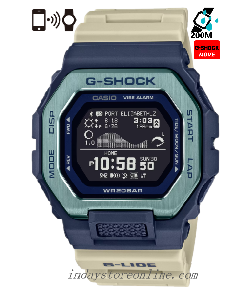 Casio G-Shock Men's Watch GBX-100TT-2 G-Lide GBX-100 Series Sports Watch Mobile link (Wireless linking using Bluetooth®)