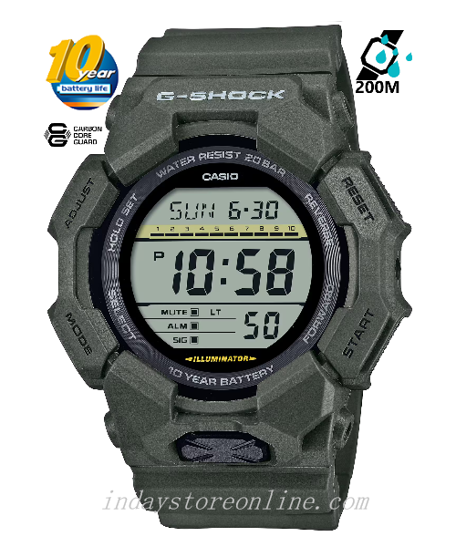 Casio G-Shock Men's Watch GD-010-3D Resin Band Shock Resistant Battery Life 10-Years