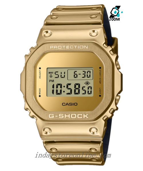 Casio G-Shock G-Steel Men's Watch GM-5600YMG-9 Resin Band Mineral Glass Shock Resistant Battery Life 5-Years