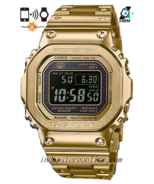 Casio G-Shock Men's Watch GMW-B5000GD-9 Stainless Steel Band Shock Resistant Tough Solar Mobile link Bluetooth