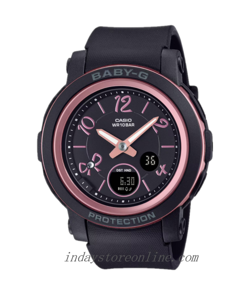 Casio Baby-G Women's Watch BGA-290RA-1A Resin Band Mineral Glass Shock Resistant