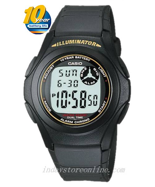 Casio Women's Watch F-200W-9A Digital Resin Band Resin Glass Battery Life: 10 Years