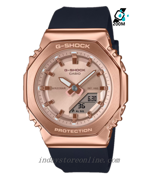 Casio G-Shock Women's Watch GM-S2110PG-1A4 Resin Band Mineral Glass Shock Resistant