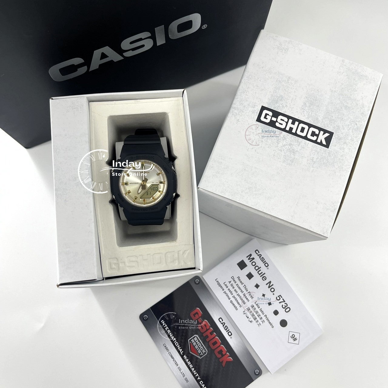 Casio G-Shock Women's Watch GMA-P2100SG-1A Resin Band Mineral Glass Shock Resistant