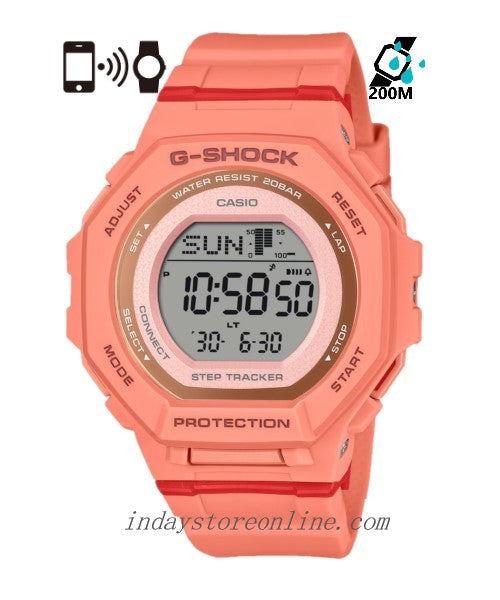 Casio G-Shock G-Squad Women's Watch GMD-B300SC-4 Resin Band Mineral Glass Shock Resistant Bluetooth