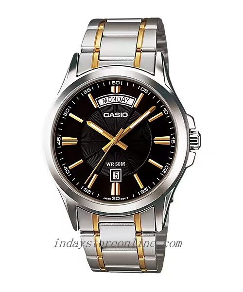 Casio Men's Watch MTP-1381G-1A Stainless Steel Band Mineral Glass