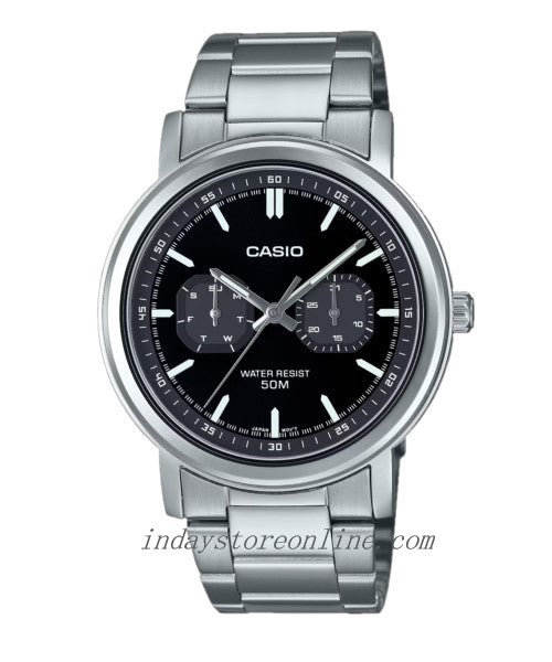 Casio Men's Watch MTP-E335D-1E Stainless Steel Band Mineral Glass