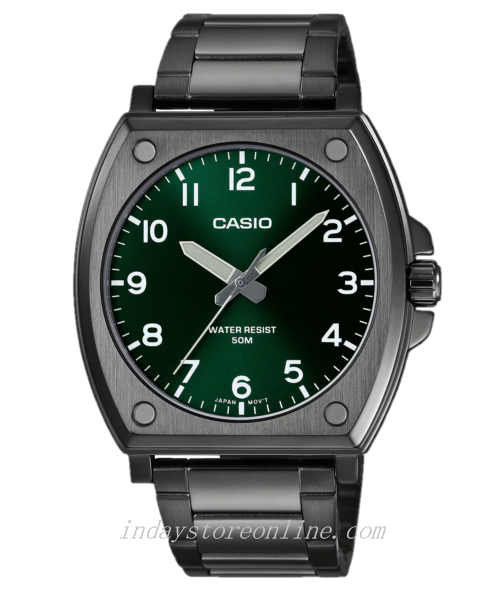 Casio Men's Watch MTP-E730B-3A Standard Analog Black Ion Plated Case