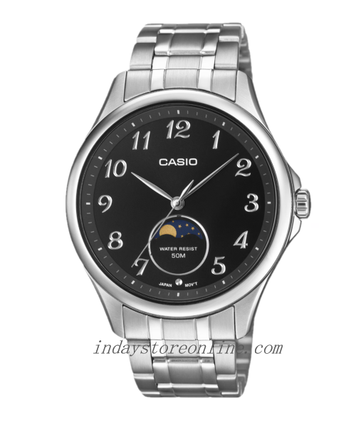 Casio Standard Men's Watch MTP-M110D-1A Mineral Glass Stainless Steel Band