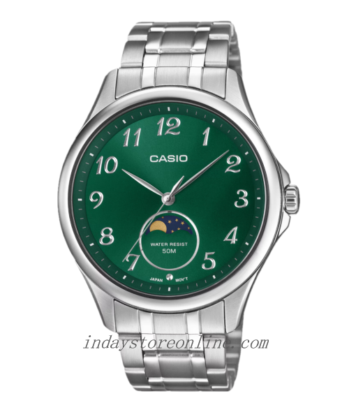 Casio Standard Men's Watch MTP-M110D-3A Mineral Glass Stainless Steel Band