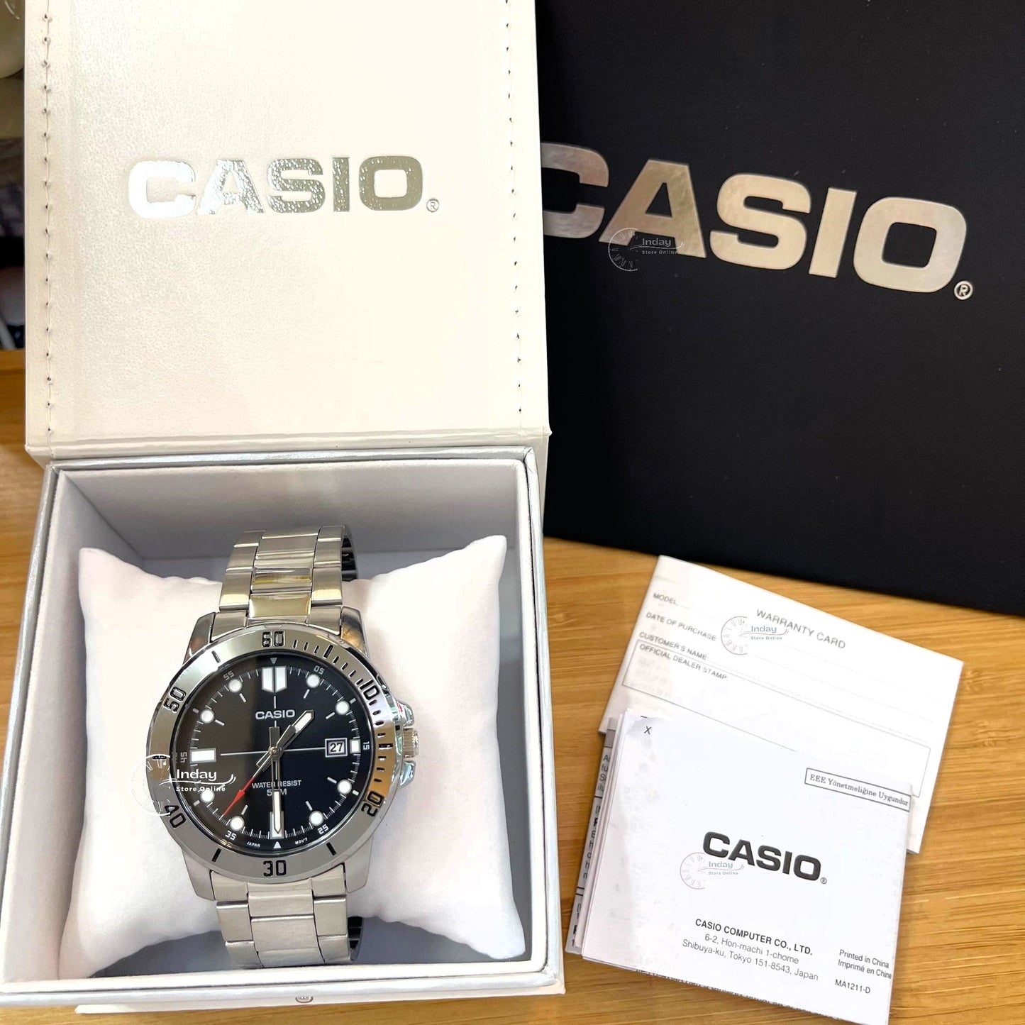 Casio Men's Watch MTP-VD01D-1E Stainless Steel Band Mineral Glass