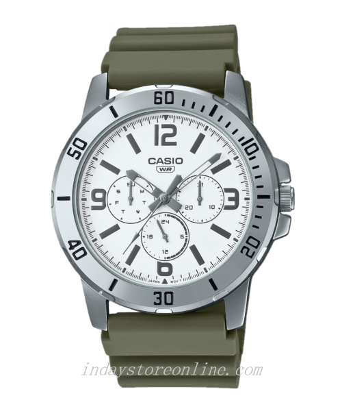 Casio Men's Watch MTP-VD300-3B Resin Band Mineral Glass