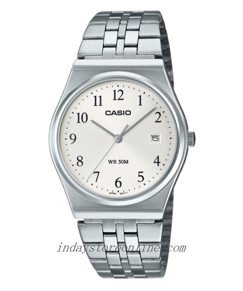 Casio Standard Men's Watch MTP-B145D-7B Mineral Glass Stainless Steel Band One-touch 3-fold Clasp