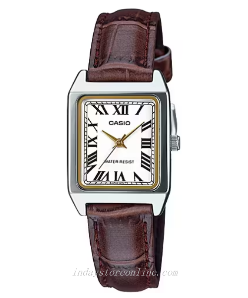 Casio women's leather watch sales