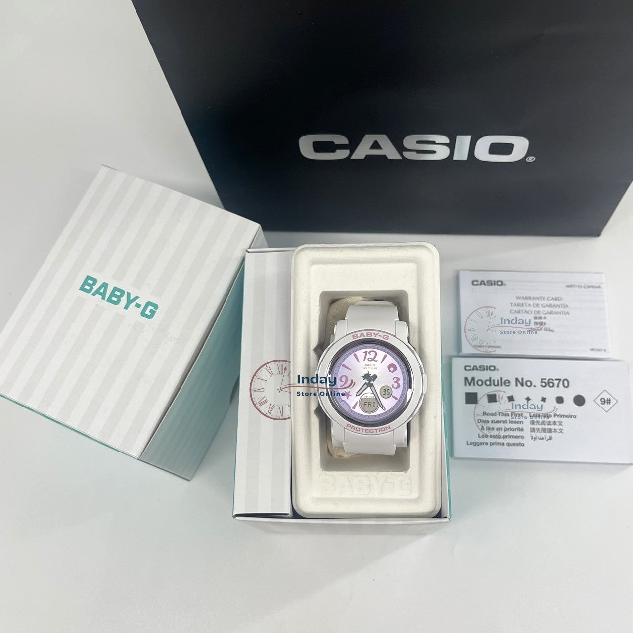 Casio Baby-G Women's Watch BGA-290US-6A Resin Band Mineral Glass Shock Resistant