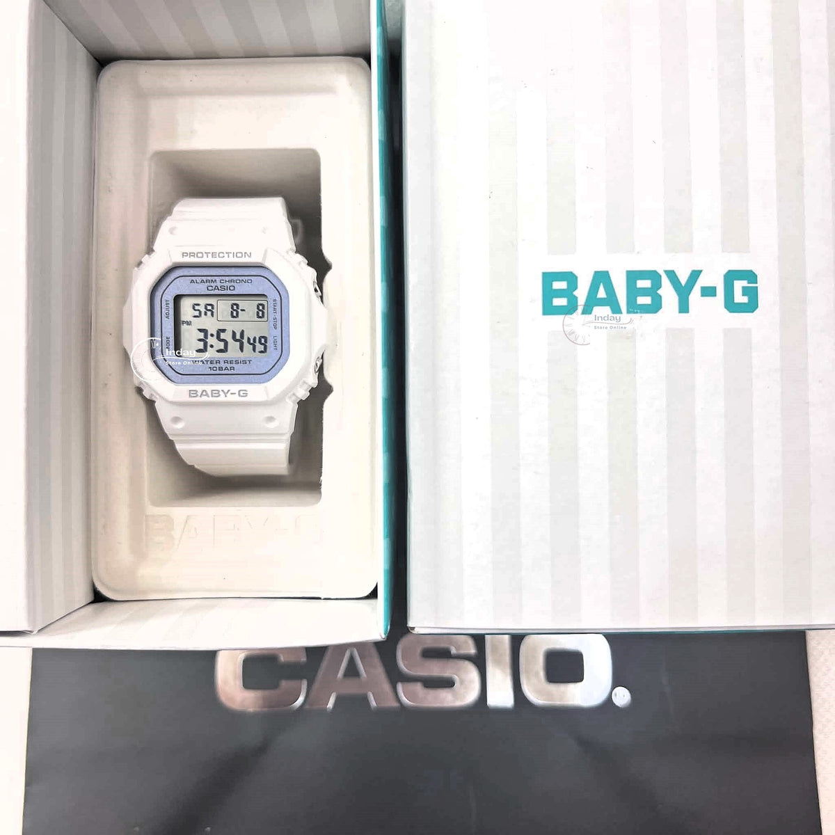 Casio Baby-G Women's Watch BGD-565SC-2B Mineral Glass Shock Resistant Resin Band Battery Life: 3 Years