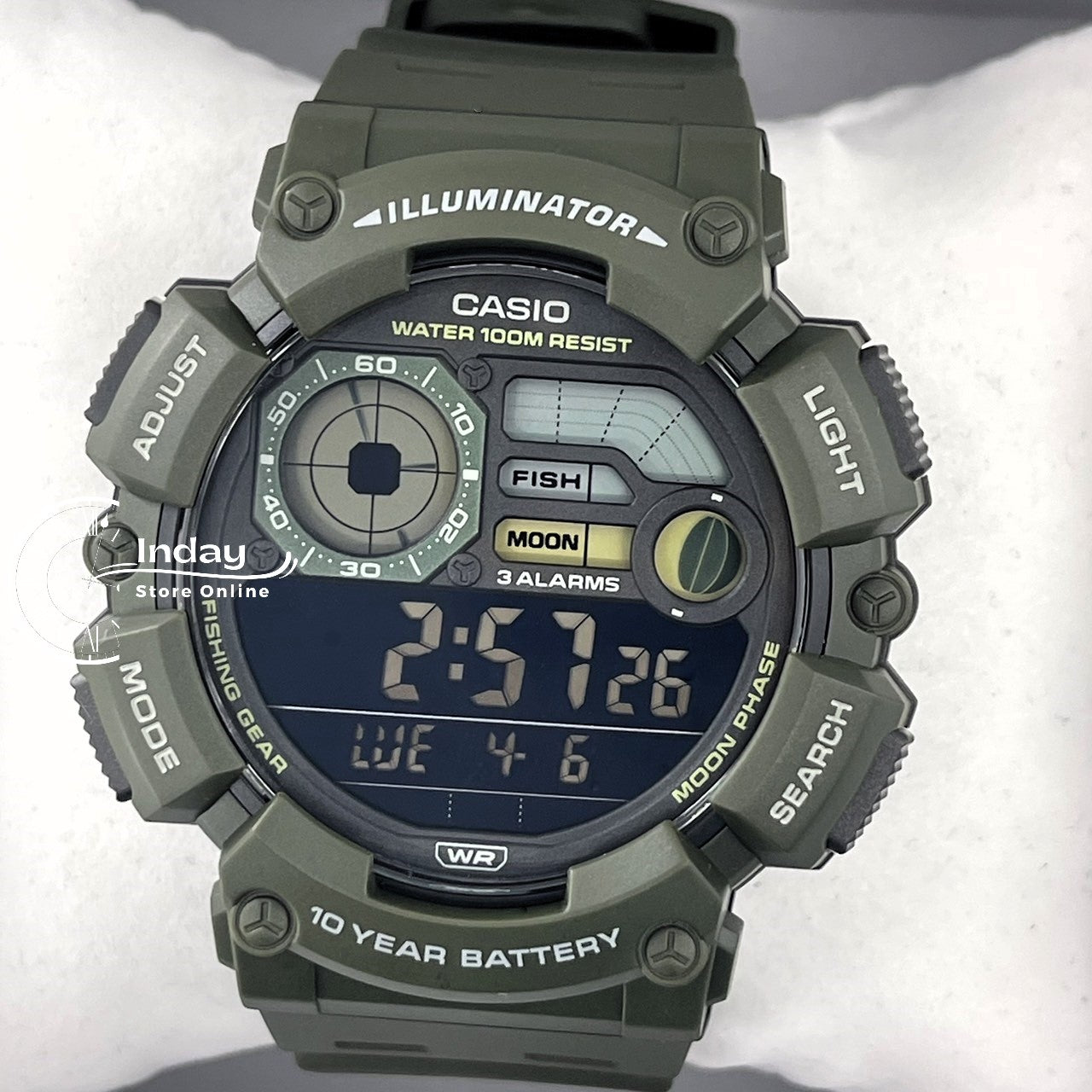 Casio Digital Men's Watch WS-1500H-3B Resin Band Resin Glass Battery Life: 10 years