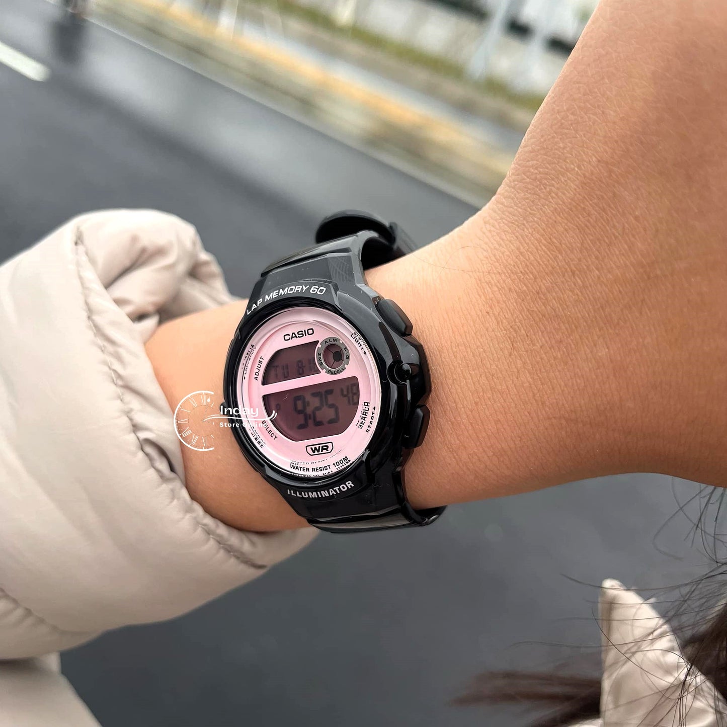 Casio Digital Women's Watch LWS-1200H-1A2 Resin Glass Resin Band Battery Life: 5 Years