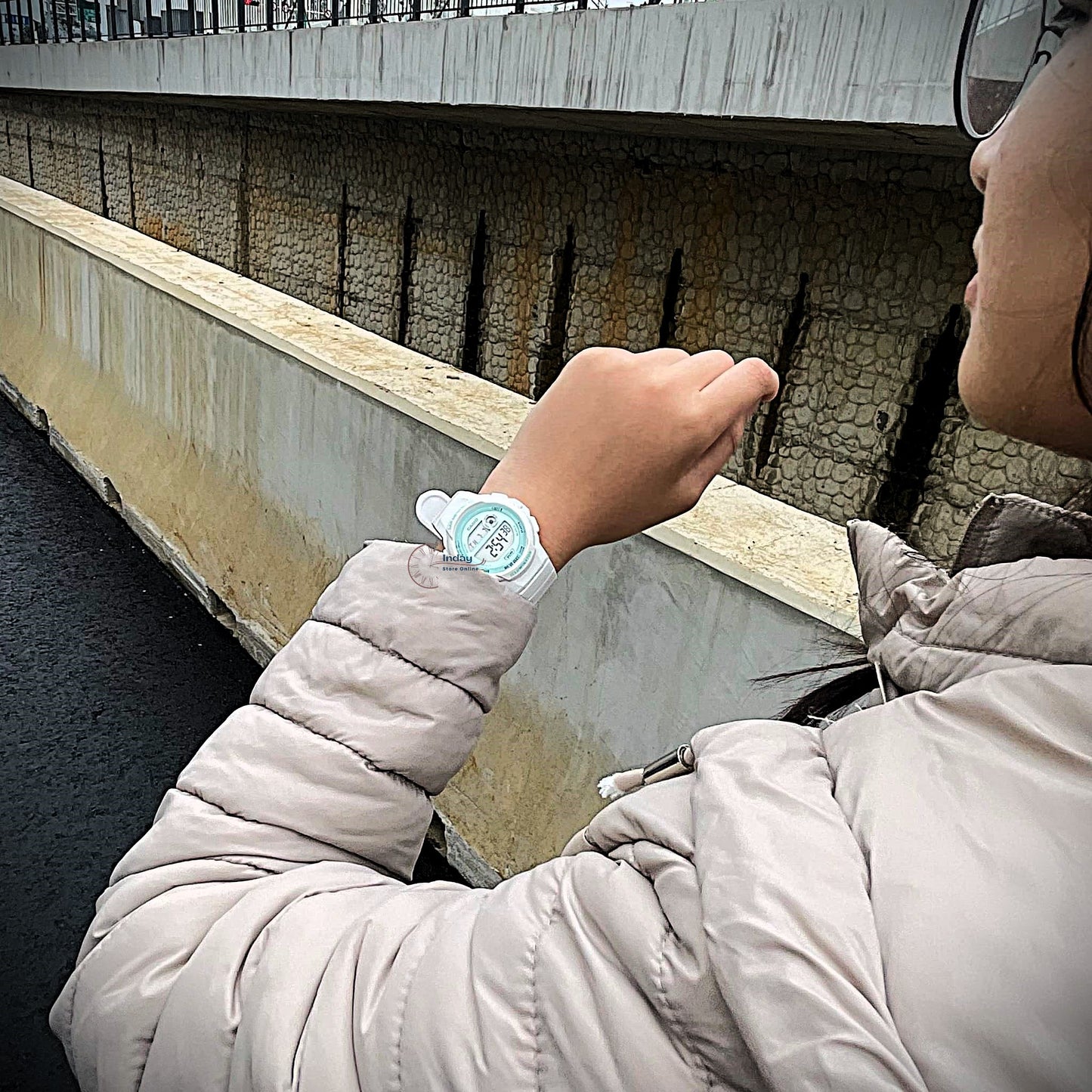 Casio Digital Women's Watch LWS-1200H-7A3 Resin Glass Resin Band Battery Life: 5 Years