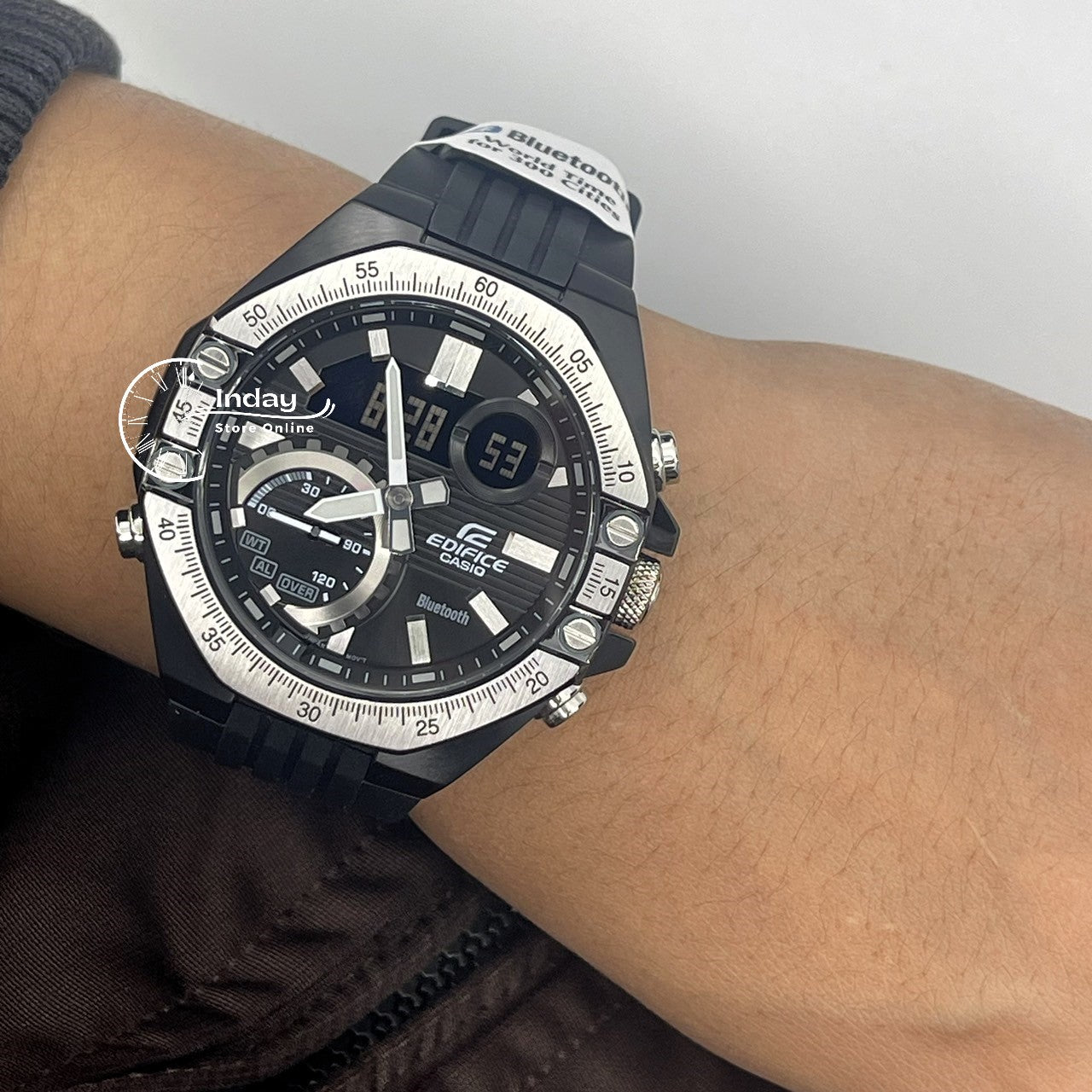 Casio Edifice Men's Watch ECB-10TP-1A Automotive Toolkit Inspired Design Mobile link Bluetooth