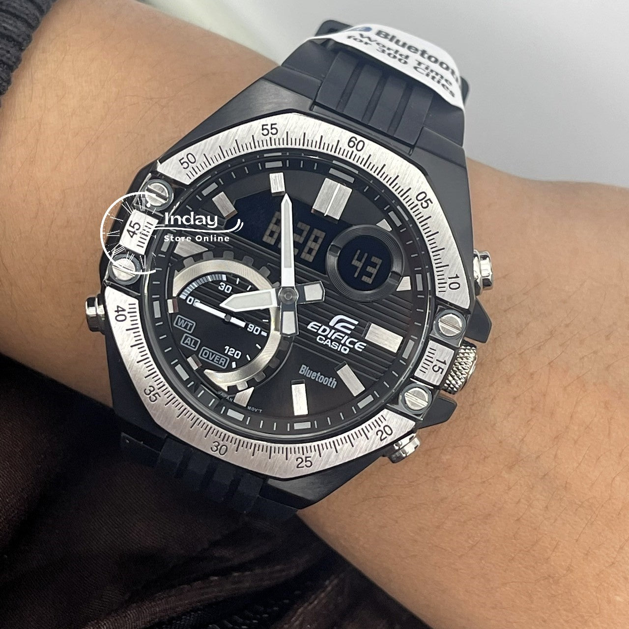 Casio Edifice Men's Watch ECB-10TP-1A Automotive Toolkit Inspired Design Mobile link Bluetooth