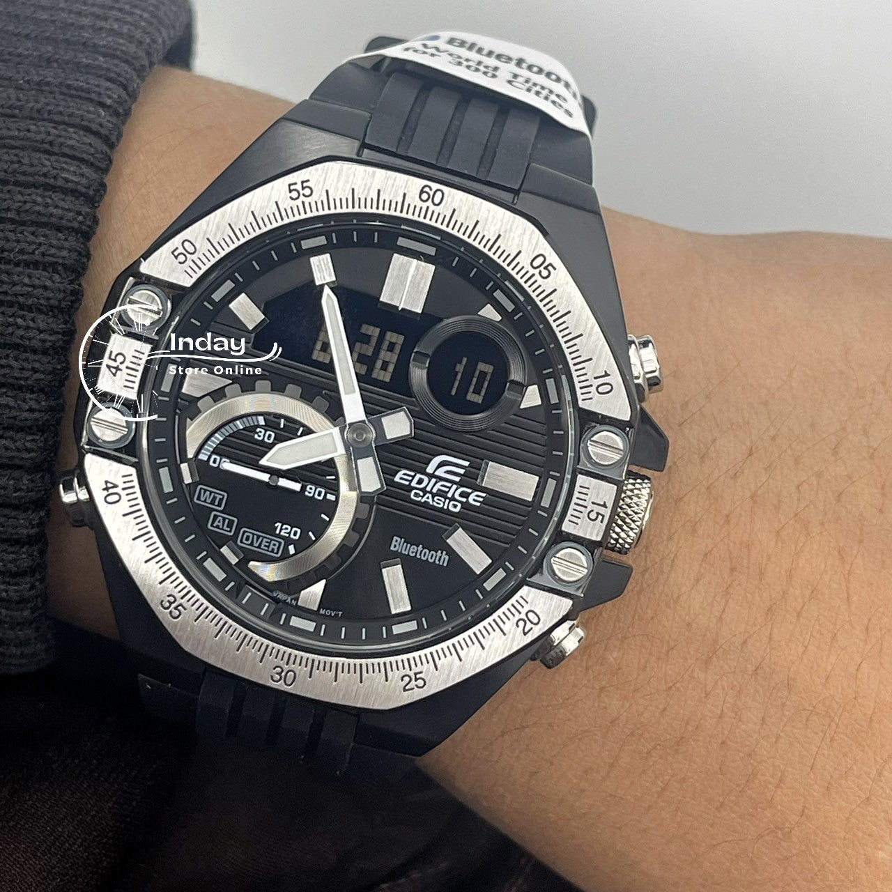 Casio Edifice Men's Watch ECB-10TP-1A Automotive Toolkit Inspired Design Mobile link Bluetooth