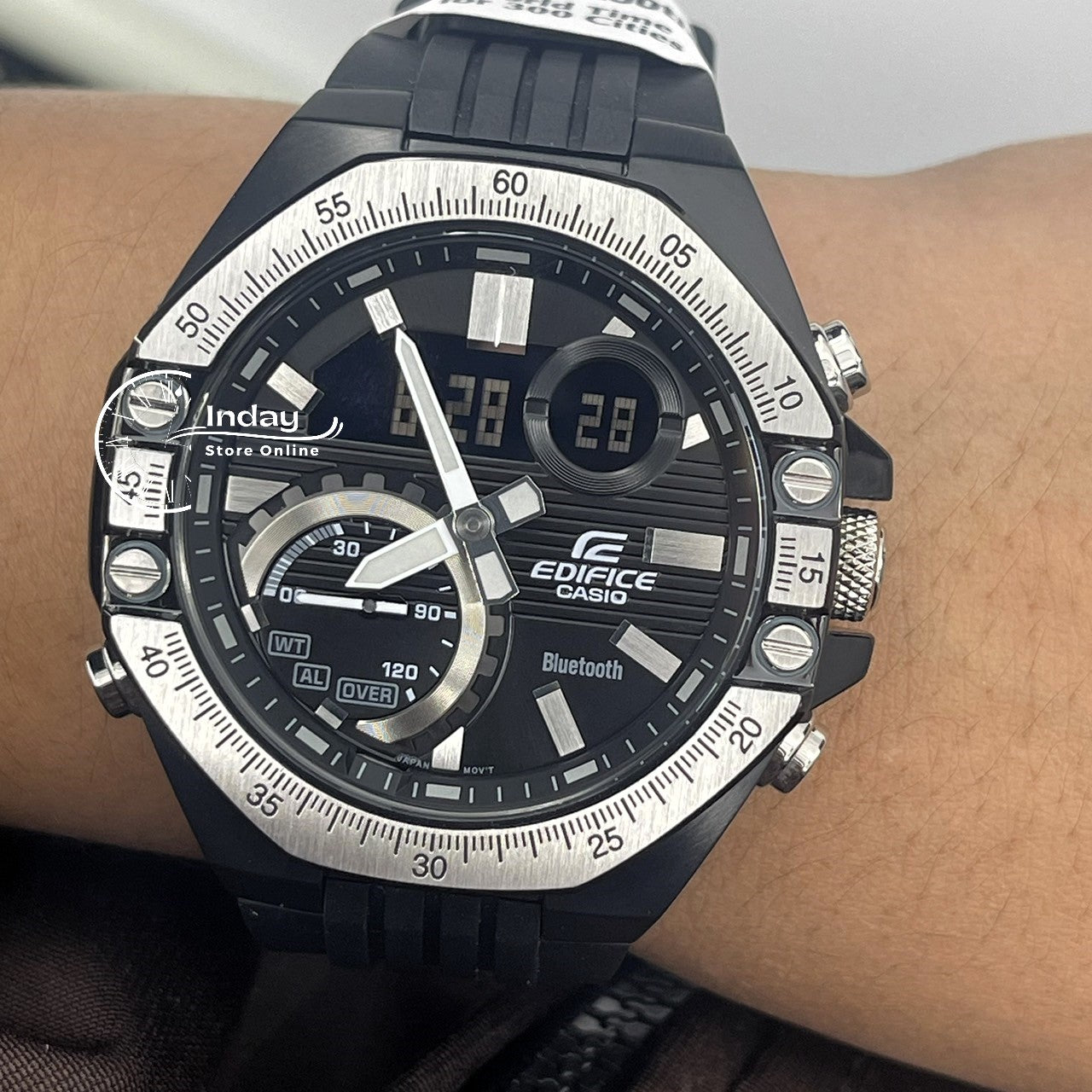 Casio Edifice Men's Watch ECB-10TP-1A Automotive Toolkit Inspired Design Mobile link Bluetooth