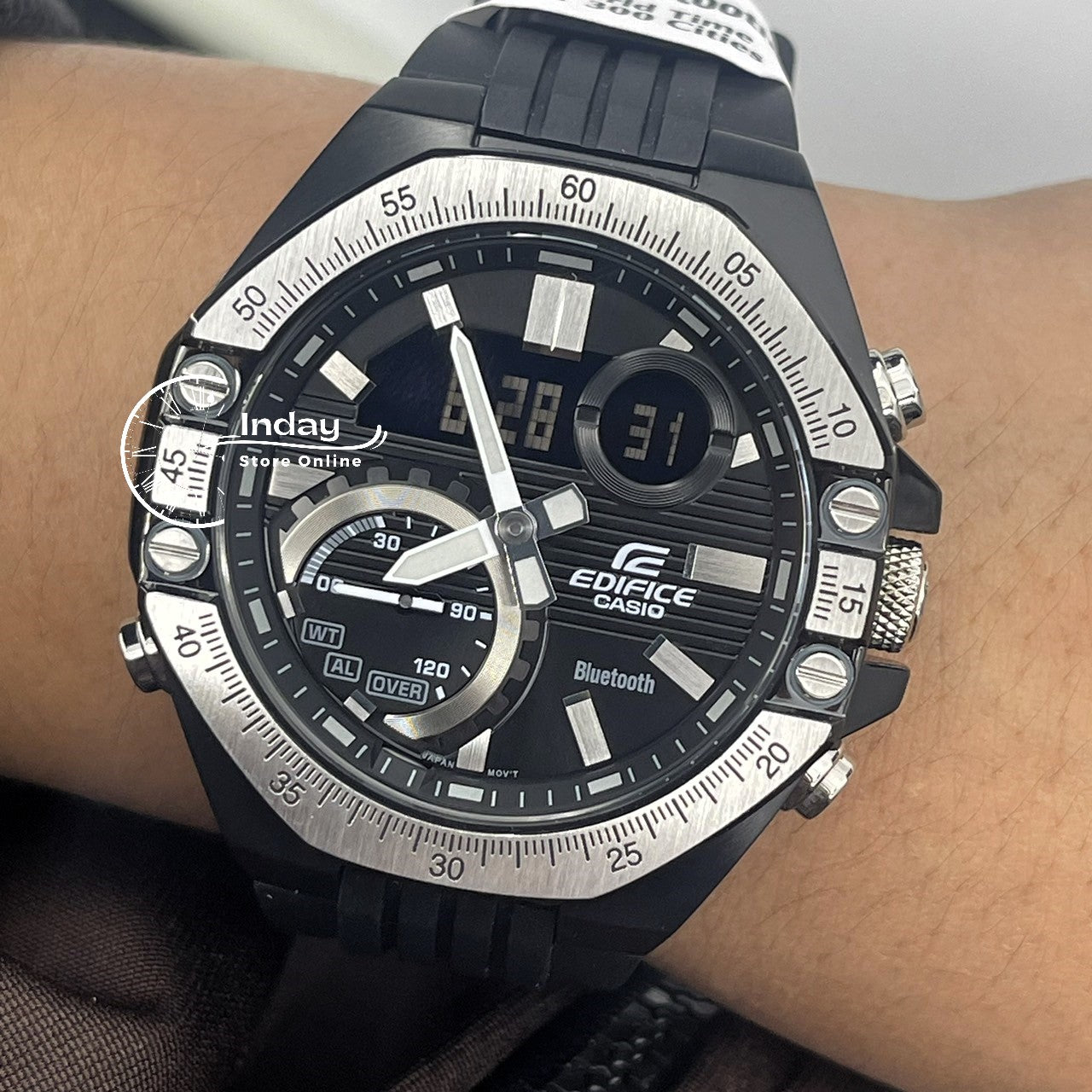 Casio Edifice Men's Watch ECB-10TP-1A Automotive Toolkit Inspired Design Mobile link Bluetooth