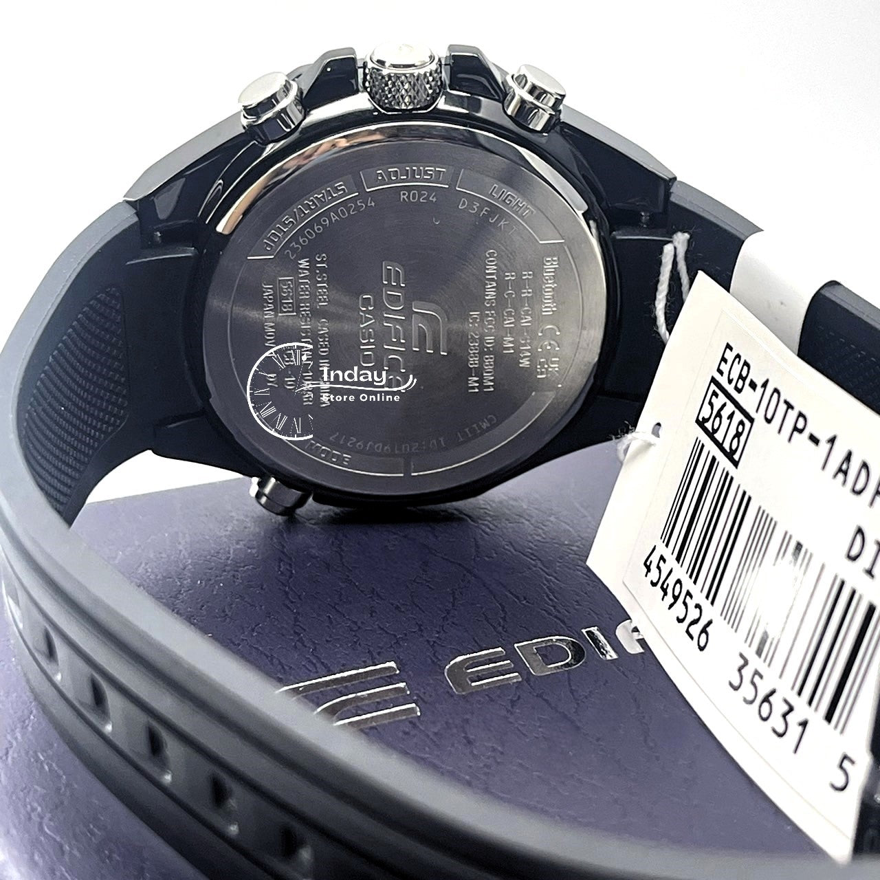 Casio Edifice Men's Watch ECB-10TP-1A Automotive Toolkit Inspired Design Mobile link Bluetooth