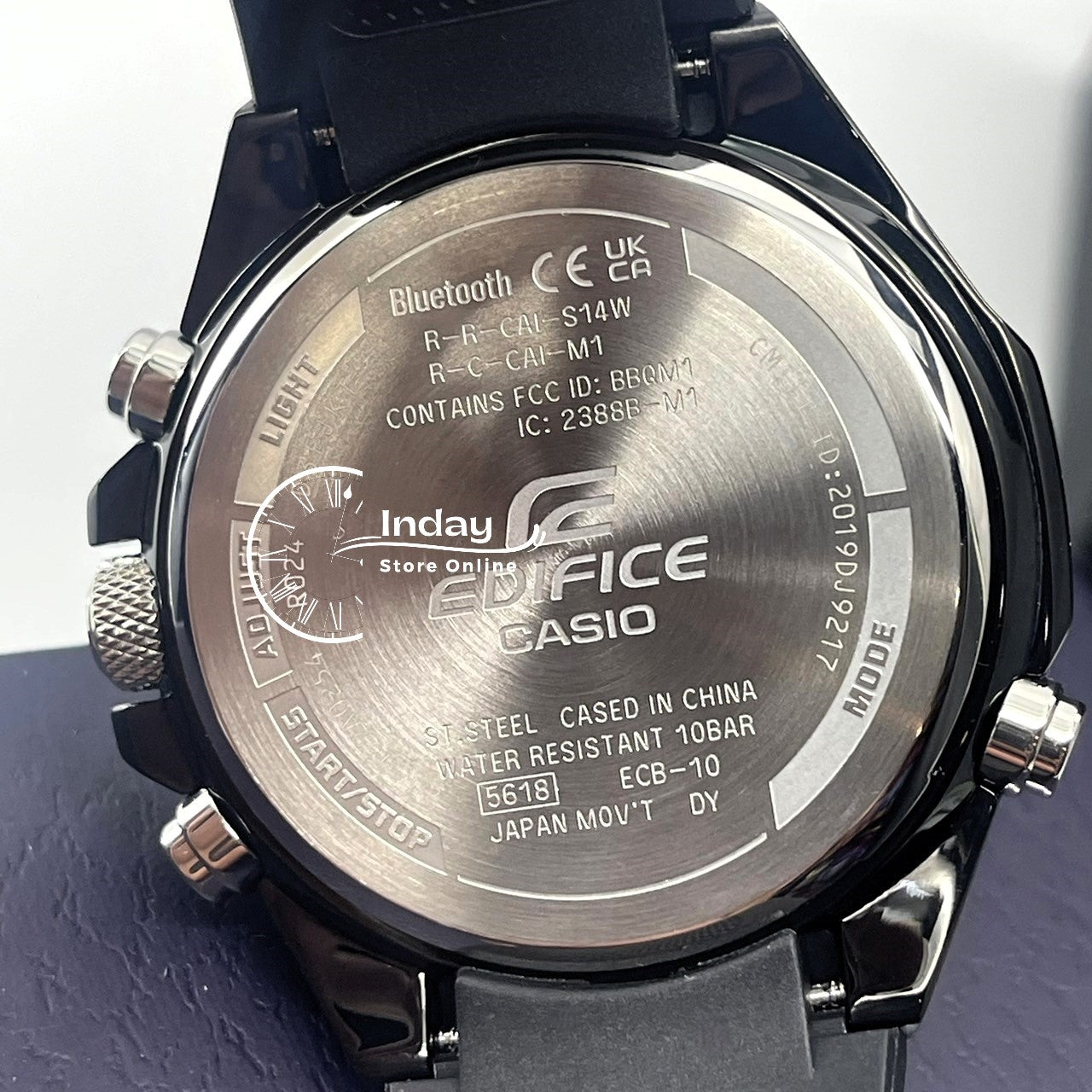 Casio Edifice Men's Watch ECB-10TP-1A Automotive Toolkit Inspired Design Mobile link Bluetooth