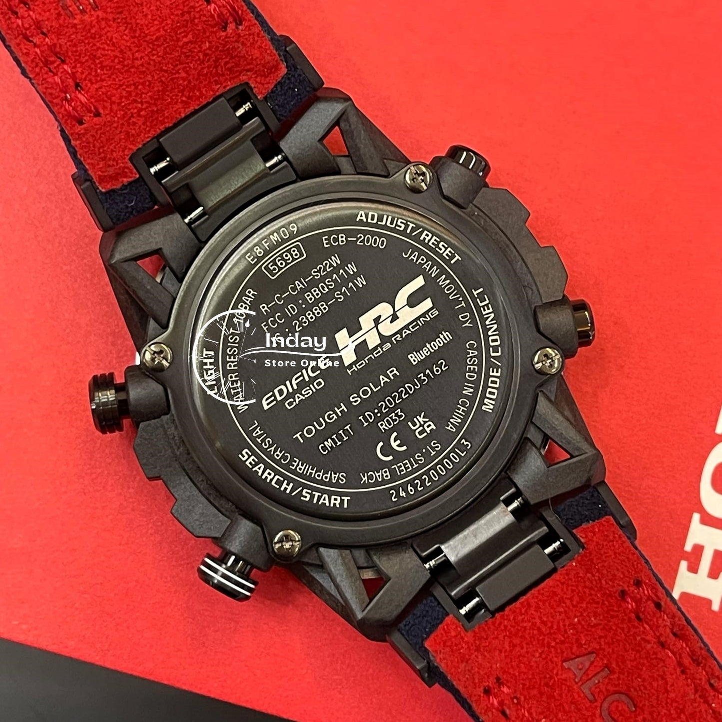 Casio Edifice Men's Watch ECB-2000HR-1A SOSPENSIONE Honda Racing Collaboration Mobile Link Bluetooth Tough Solar