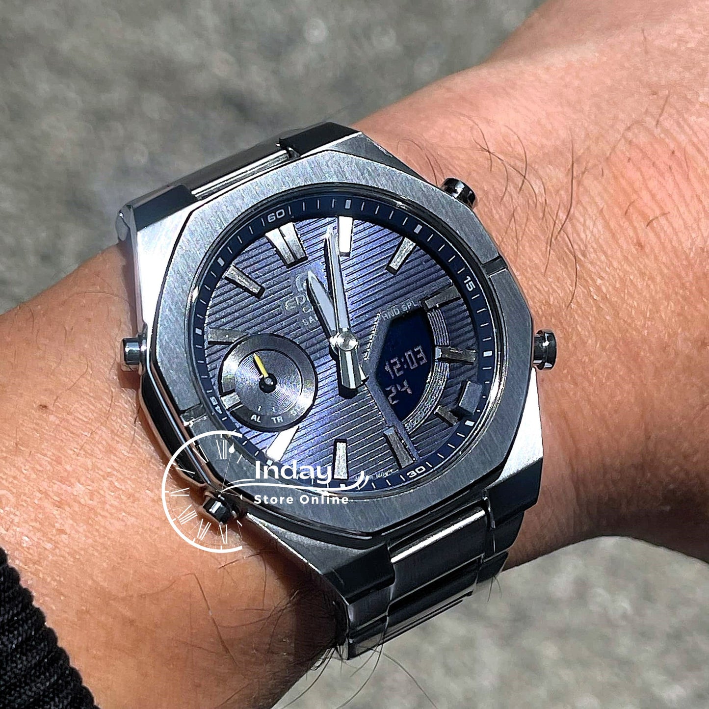 Casio Edifice Men's Watch ECB-S10D-2A Sapphire Crystal Stainless Steel Band Bluetooth