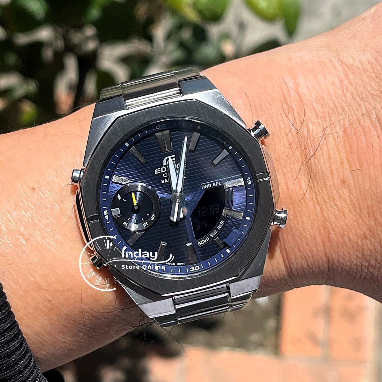 Casio Edifice Men's Watch ECB-S10D-2A Sapphire Crystal Stainless Steel Band Bluetooth