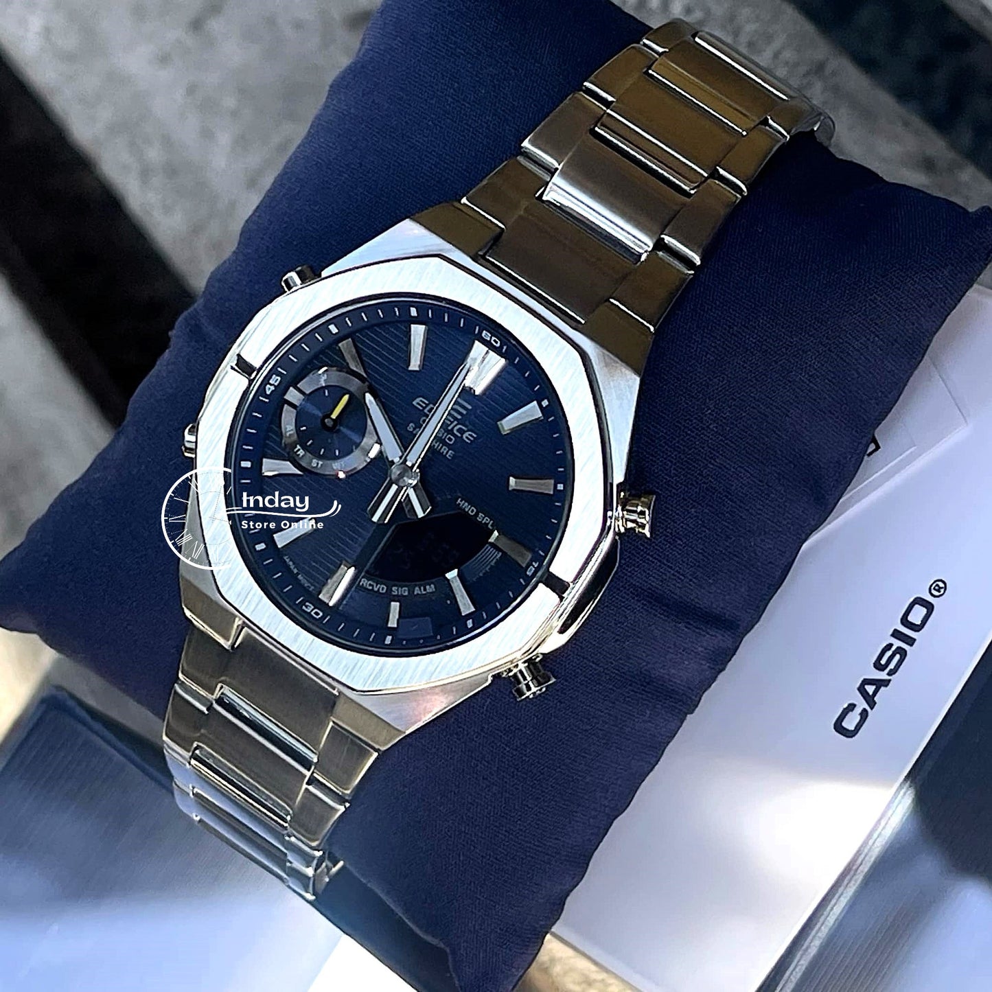 Casio Edifice Men's Watch ECB-S10D-2A Sapphire Crystal Stainless Steel Band Bluetooth