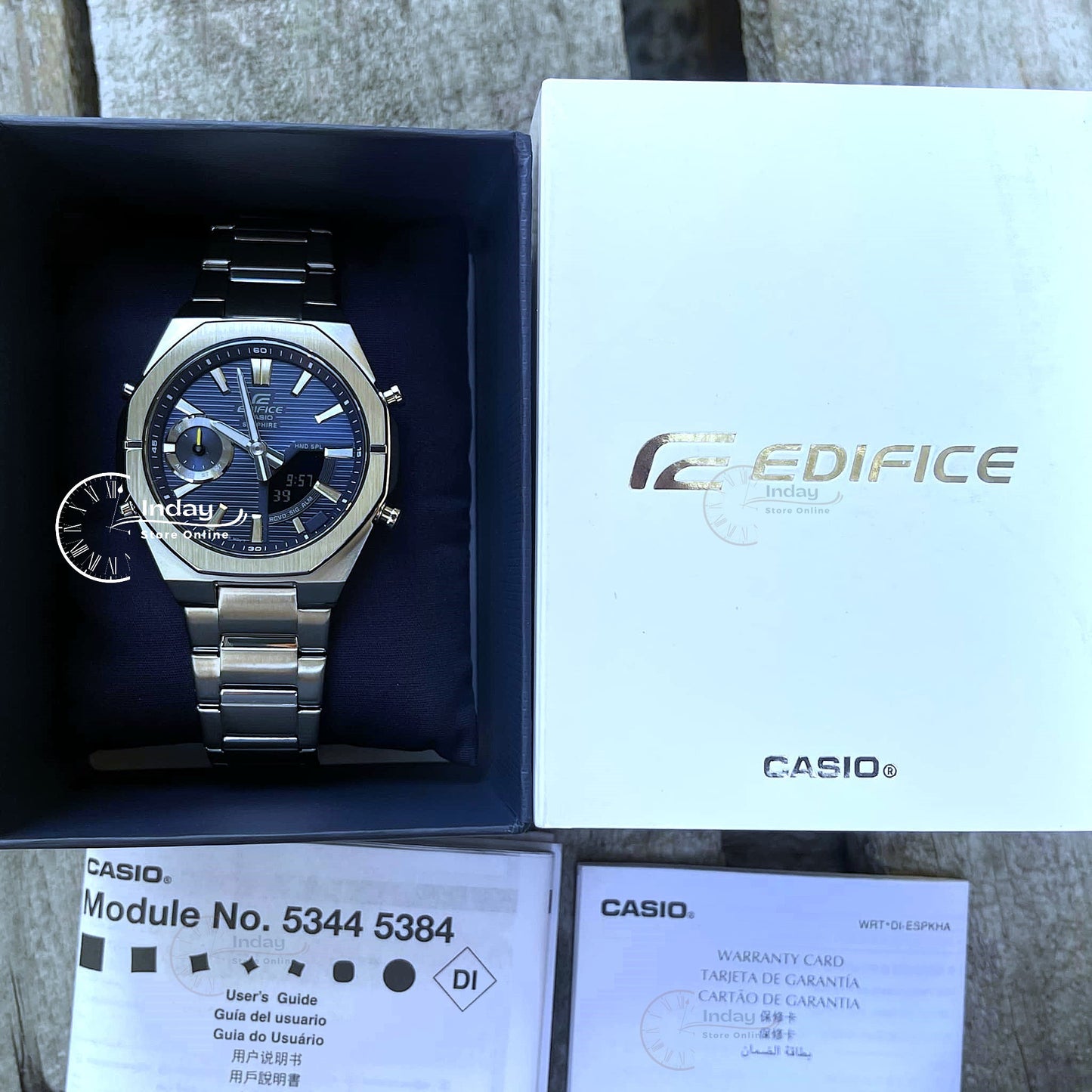 Casio Edifice Men's Watch ECB-S10D-2A Sapphire Crystal Stainless Steel Band Bluetooth