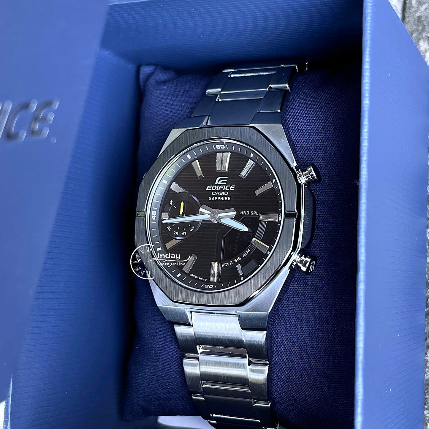 Casio Edifice Men's Watch ECB-S10DB-1A Sapphire Crystal Stainless Steel Bluetooth