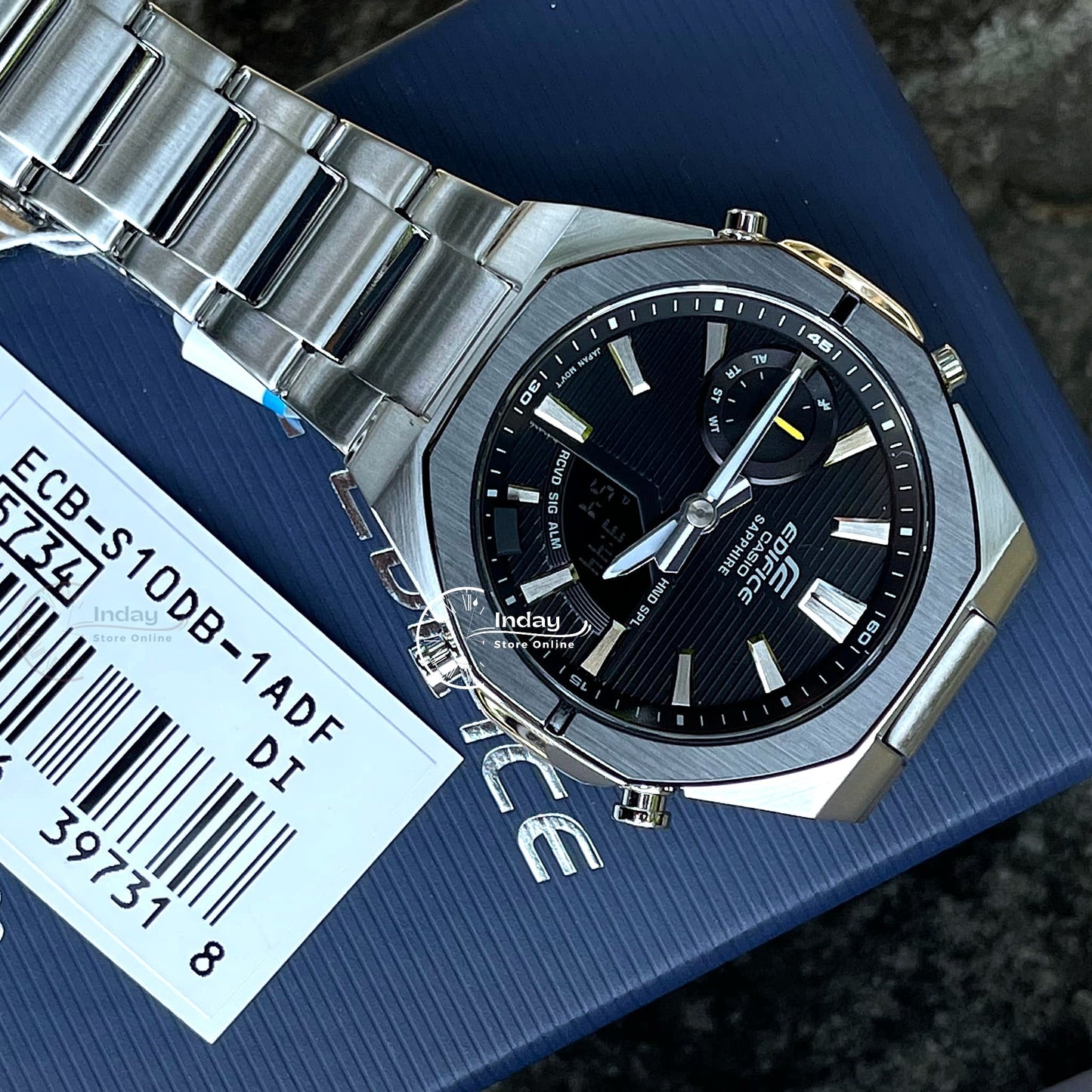 Casio Edifice Men's Watch ECB-S10DB-1A Sapphire Crystal Stainless Steel Bluetooth