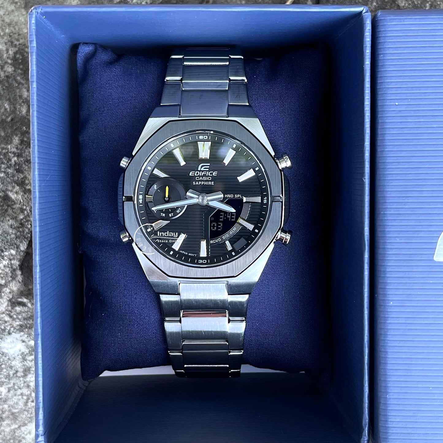 Casio Edifice Men's Watch ECB-S10DB-1A Sapphire Crystal Stainless Steel Bluetooth