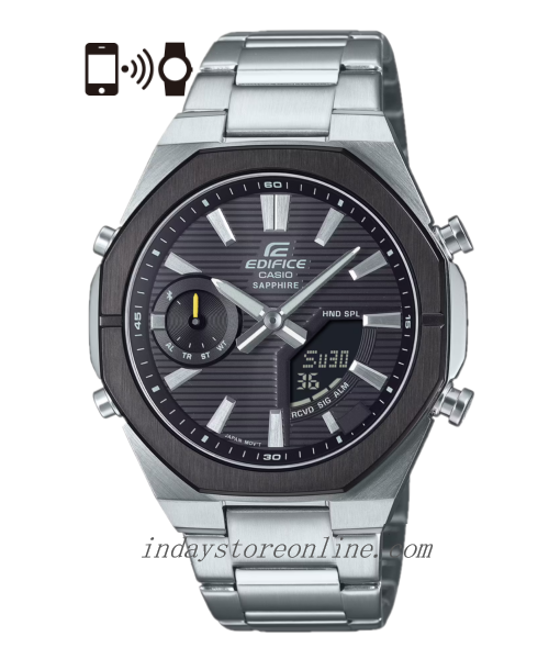 Casio Edifice Men's Watch ECB-S10DB-1A Sapphire Crystal Stainless Steel Bluetooth