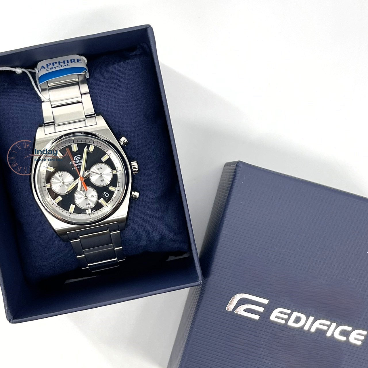Casio Edifice Men's Watch EFB-730D-1A Stainless Steel Band Solid Band Sapphire Crystal